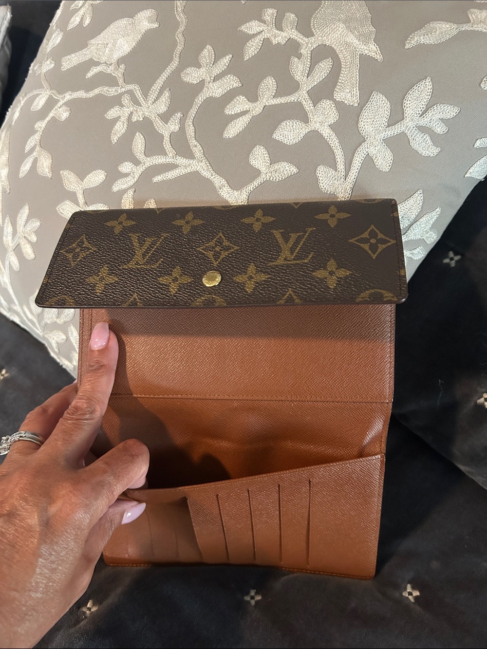 Louis Vuitton Monogram Canvas Brown and Gold Snap Wallet - Picture 9 of 10